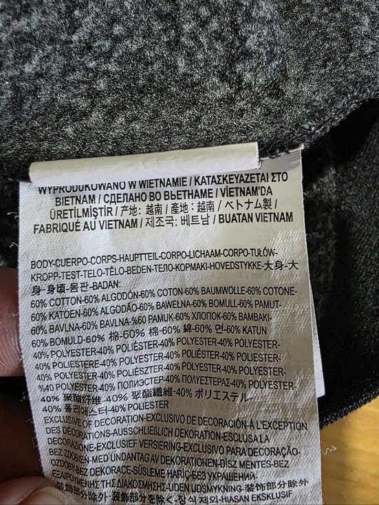 Vans Off The Wall Gray Checkerboard Sleeve Graphic Hoodie Skater Street Size XL - Picture 7 of 8